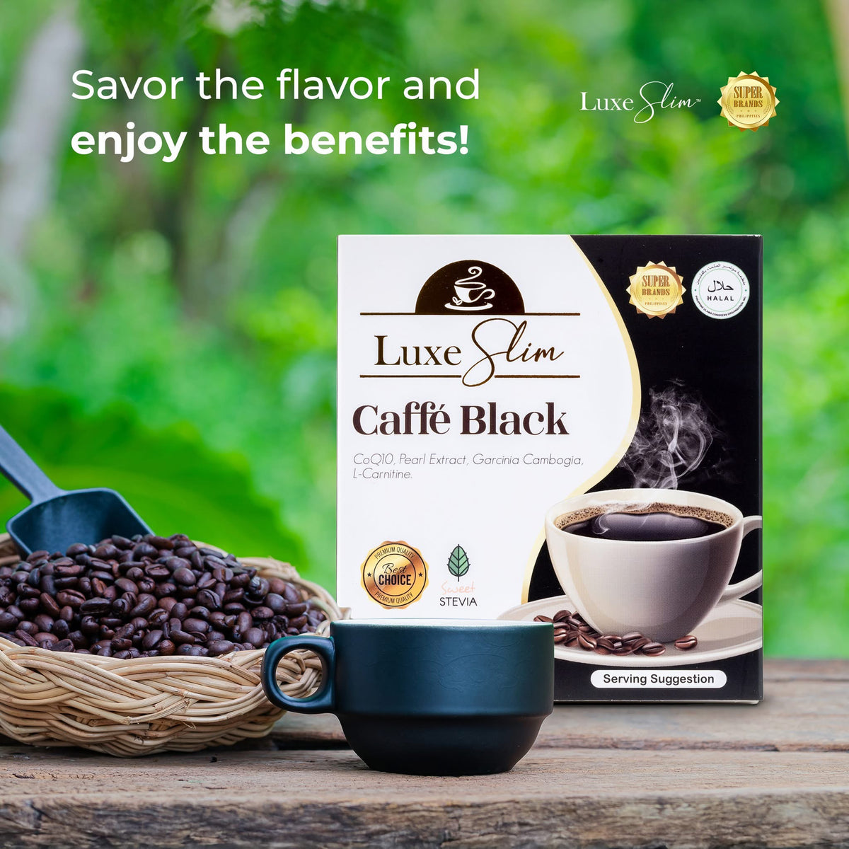Luxe Slim Caffe Black (8sachet)