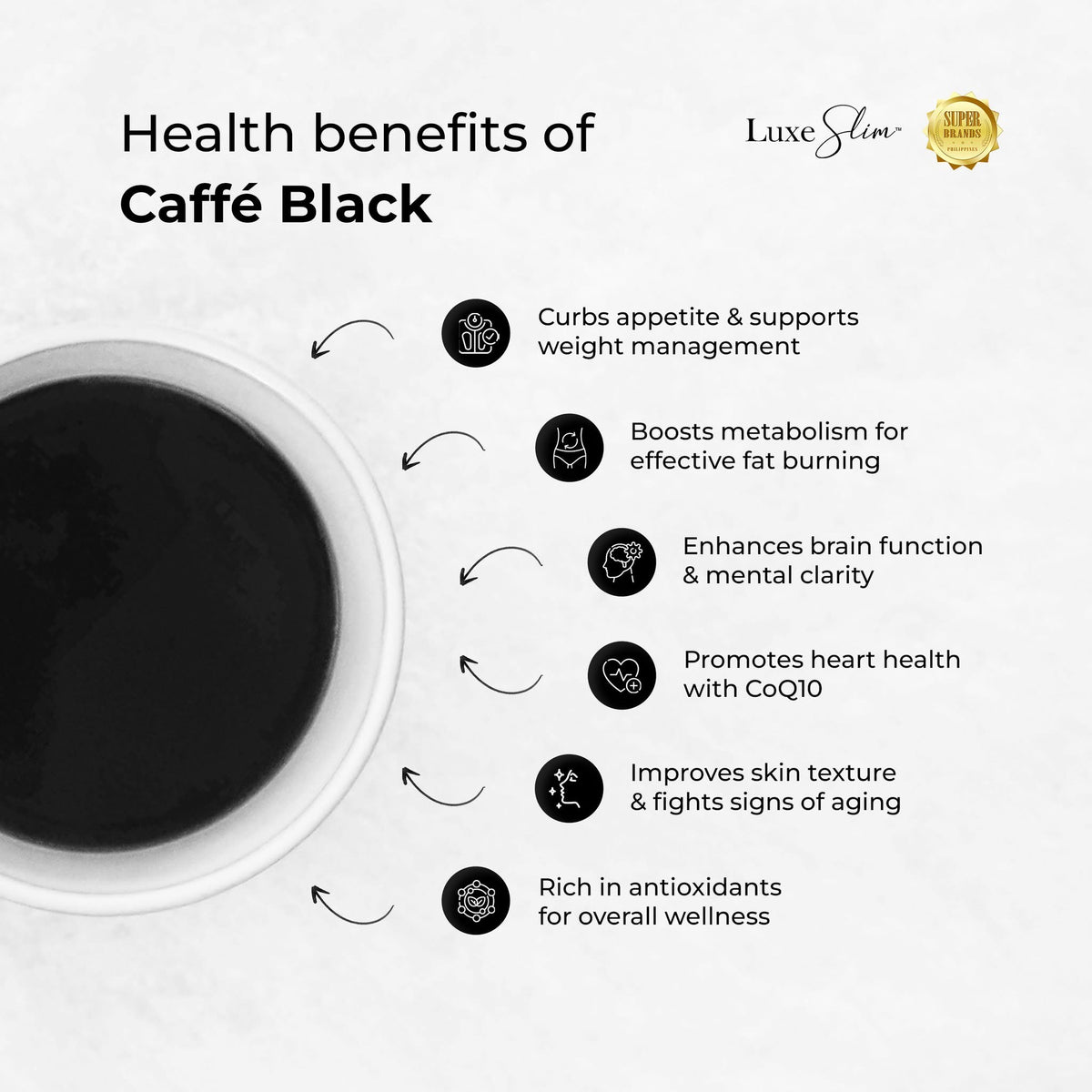Luxe Slim Caffe Black (8sachet)