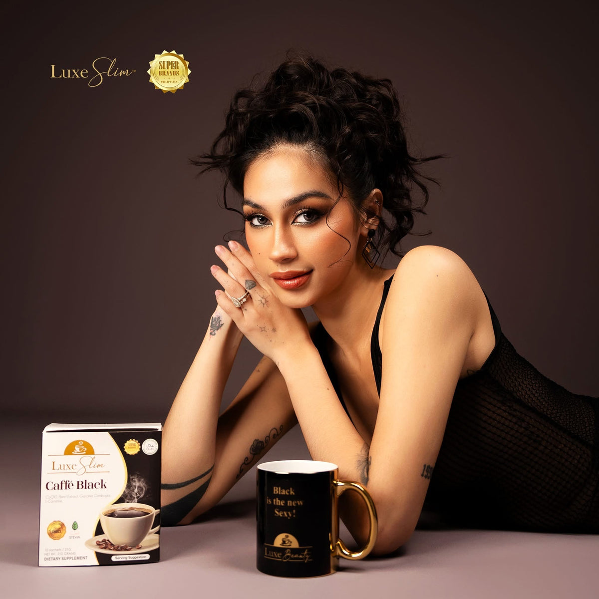 Luxe Slim Caffe Black (8sachet)